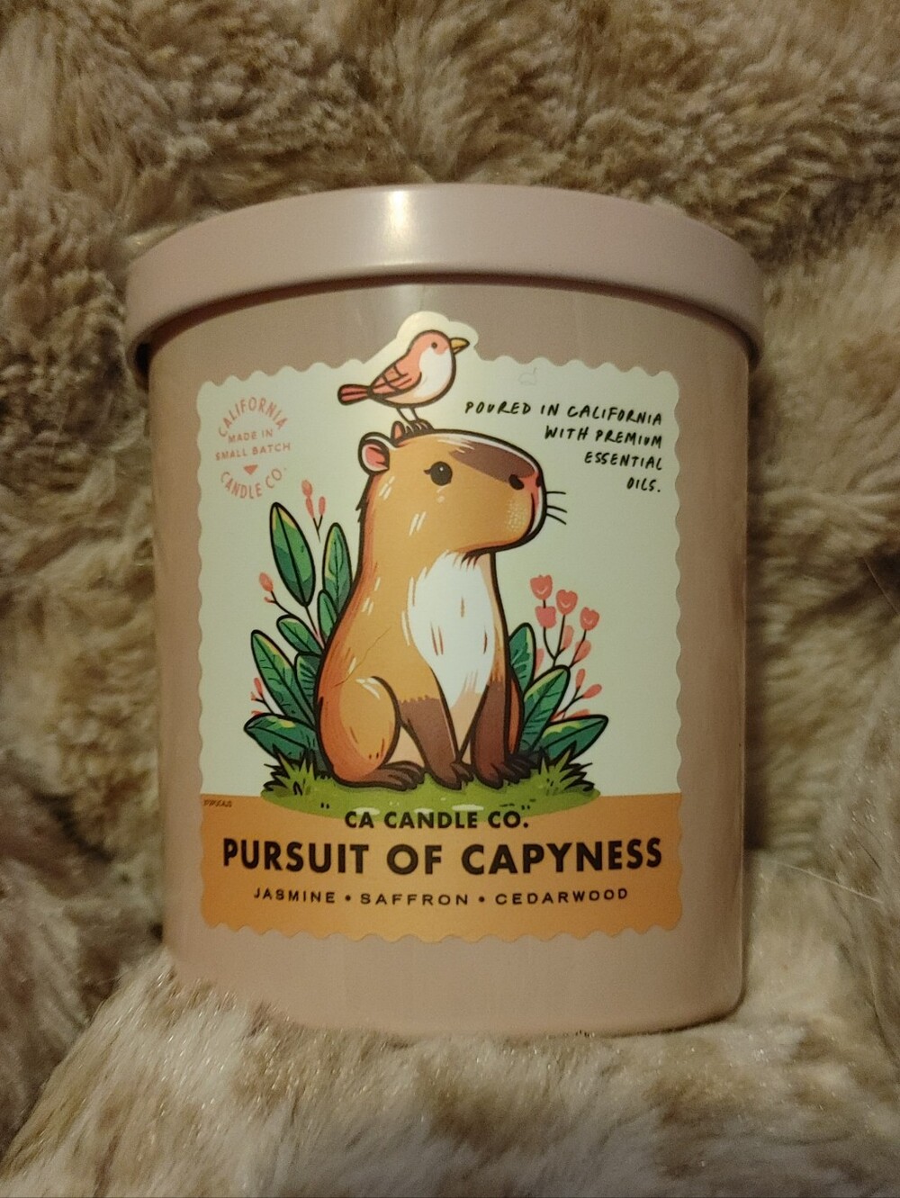New Pursuit of Capyness Jasmine Saffron Cedarwood Candle 9oz HTF